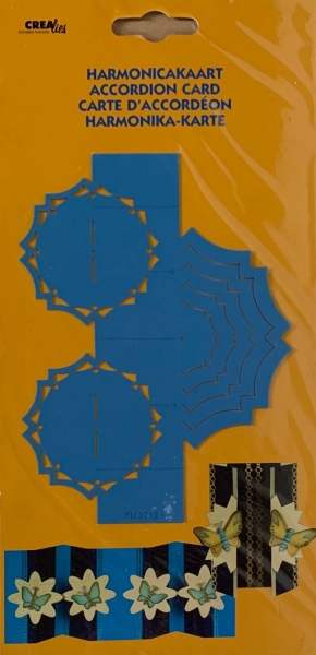 Schablone Harmonika-Karte Rund (Blume 4)